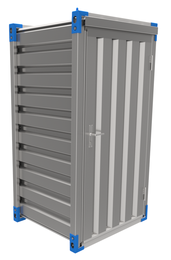 Materiaalcontainer enkele deur - 1,08 × 1,2 mtr